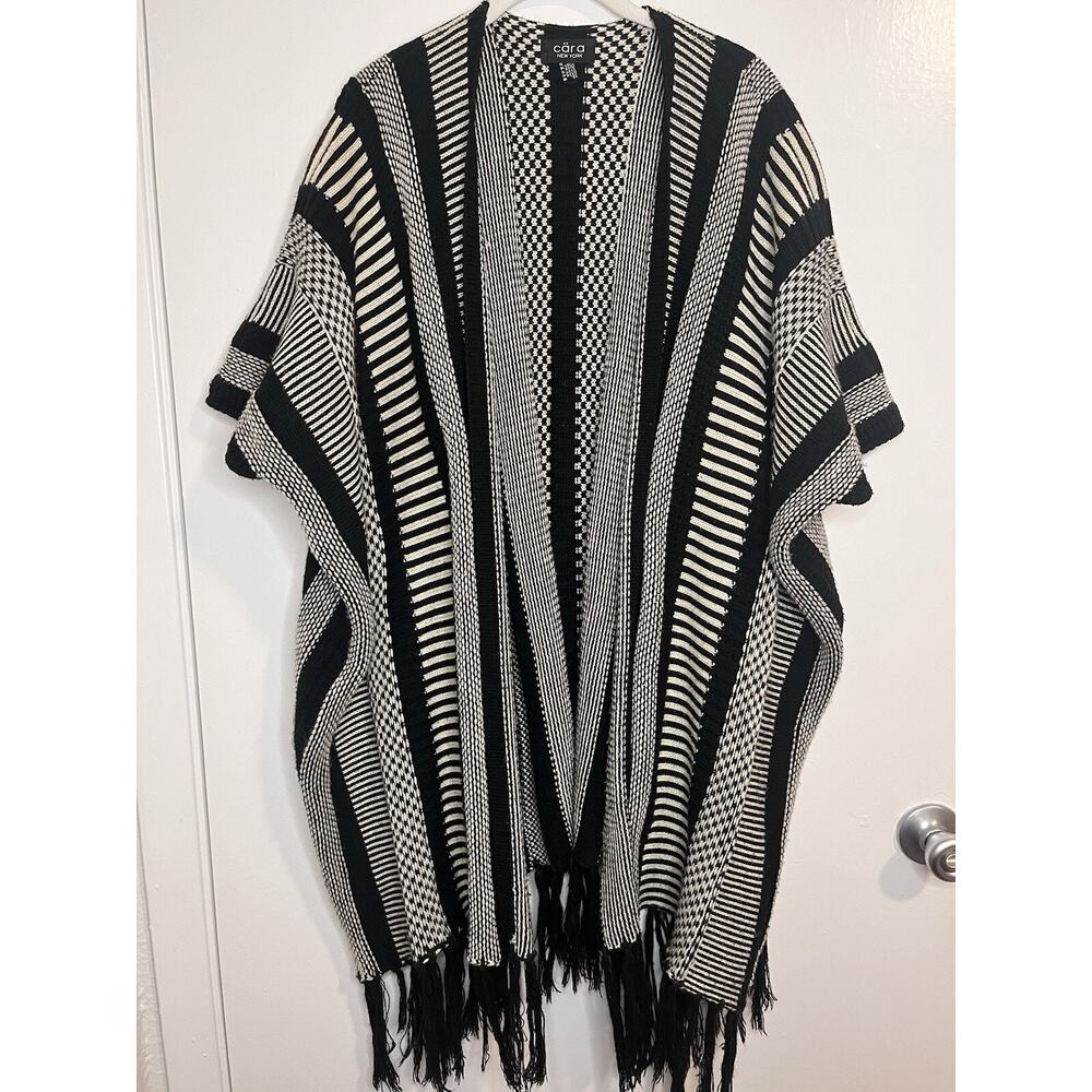 Cara New York Fringe Boho Poncho Open Southwestern One Size Women’s